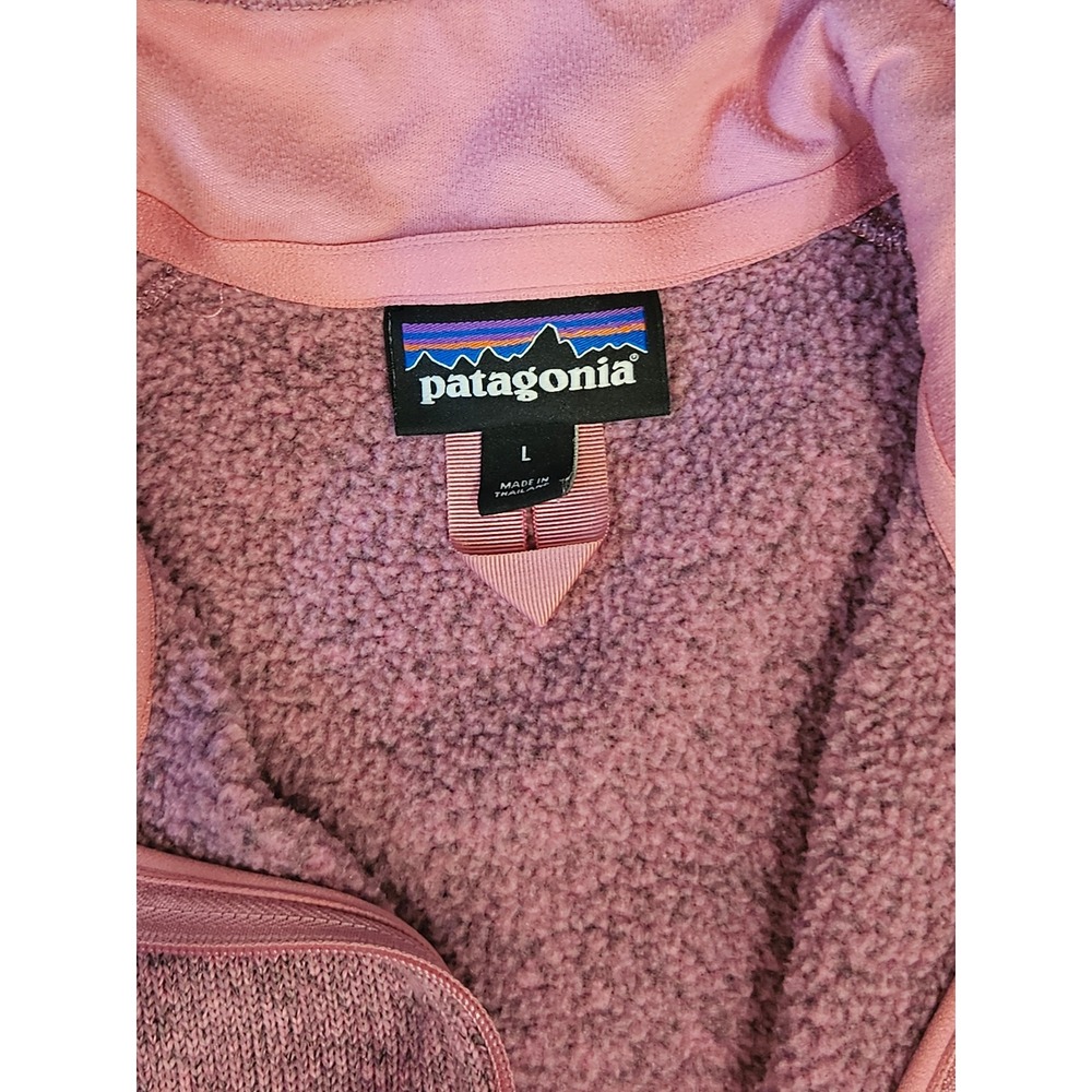 Patagonia Better Sweater 1/4-Zip Fleece Pullover Women Large Light Violet EUC - Picture 3 of 8